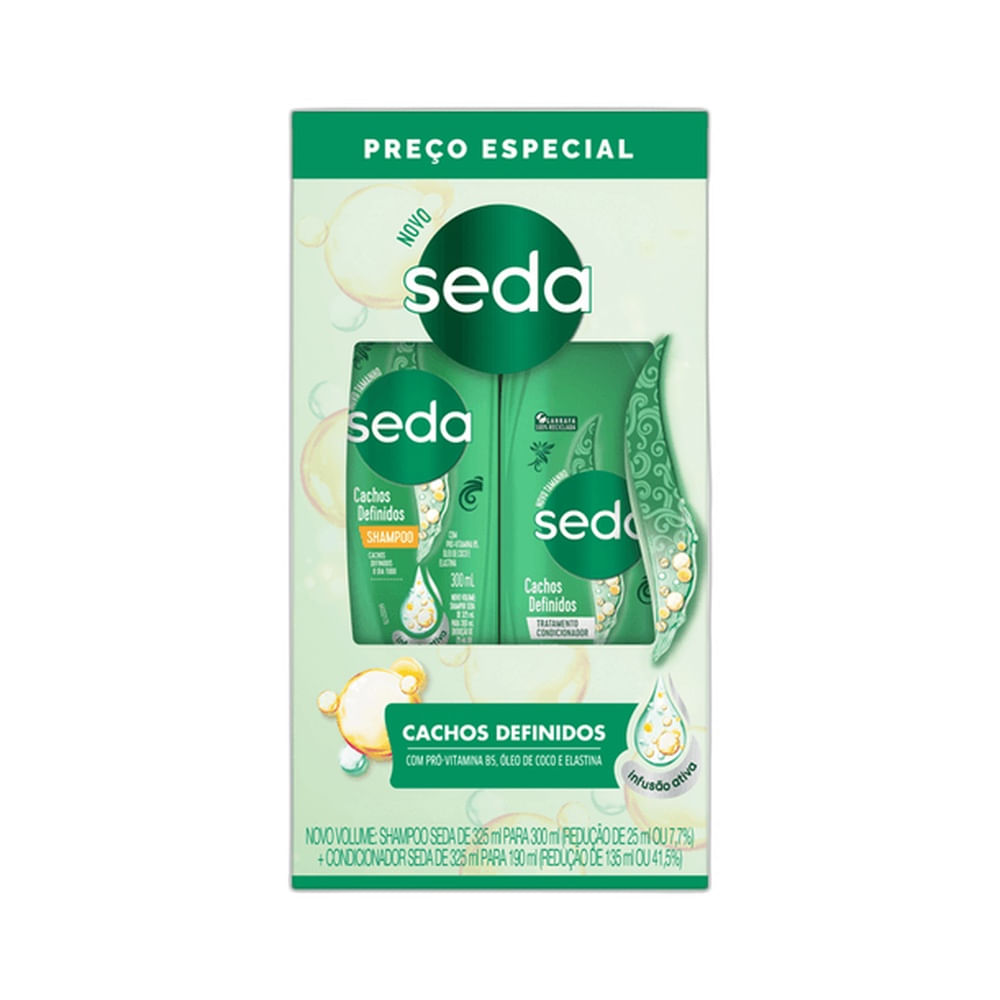 Kit Seda Cachos Definidos com shampoo 300ml e condicionador 190ml